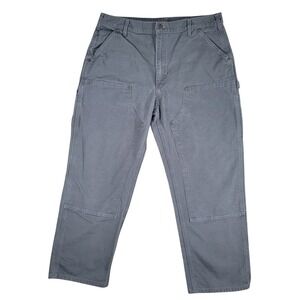 Carhartt B136‎ GVL Mens Double Knee Carpenter Pants Size 38x30 Gray Workwear